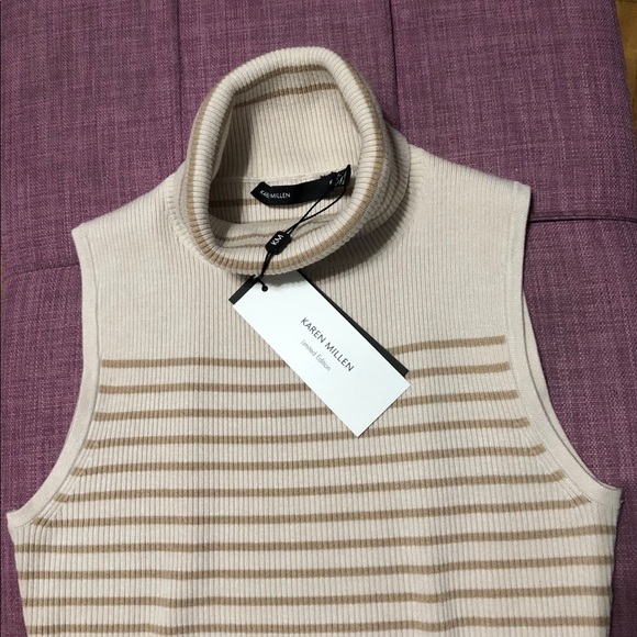 Karen Millen Sleeveless Cowl Neck Sweeter - Picture 4 of 7